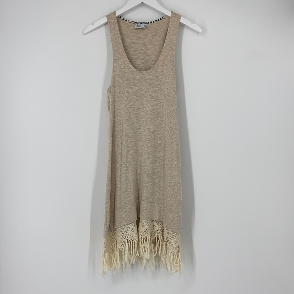 DOLAN. Crochet Hem Boho Chic Sleeveless Dress
